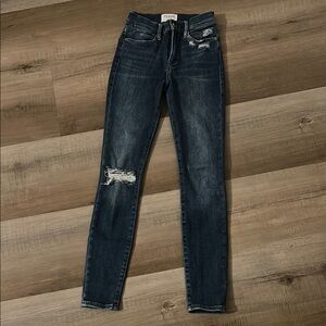 FRAME Women’s Le High Skinny Distressed Jeans